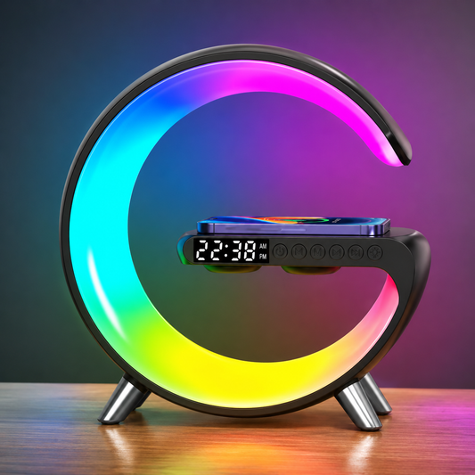 Enceinte Veilleuse 3-en-1 Bluetooth &amp; Chargeur à Induction